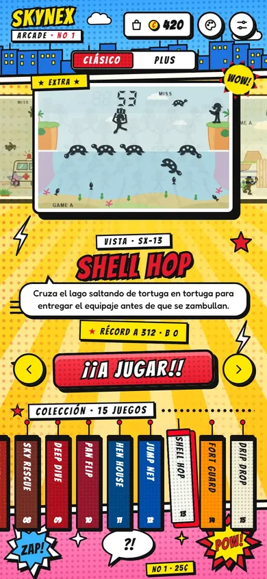 Estilo Cómic: menú principal