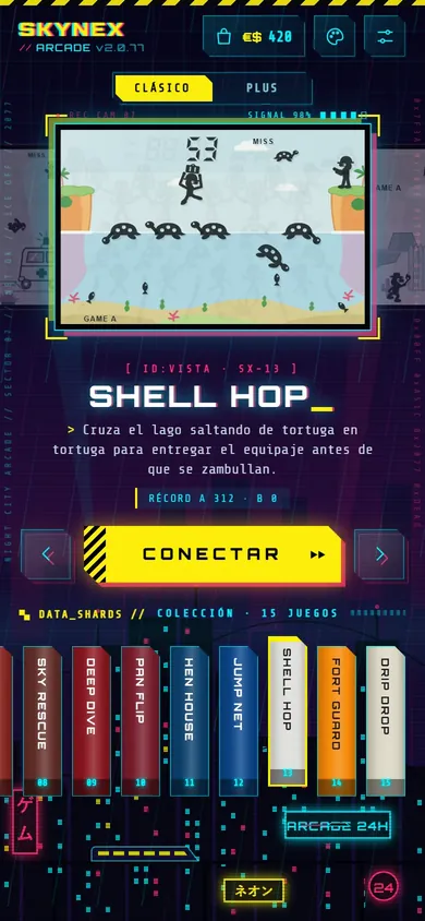 Estilo Cyberpunk: menú principal