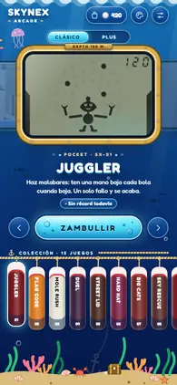 Menú de la app con el estilo Océano